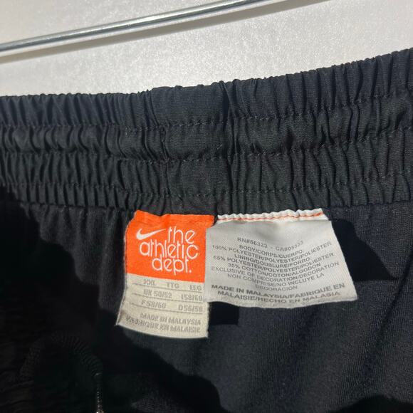 Vintage 90s Nike Athletic‎ Dept Baggy Black Red Nylon Track Pants Mens Size XXL - Picture 3 of 6